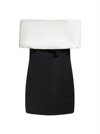 Self Portrait Sculptural Flower Corsage Mini Dress Dress - Black
