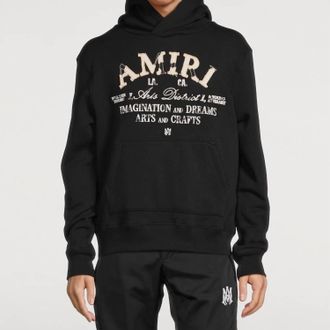 Amiri Arts District Distressed Hoodie In Black