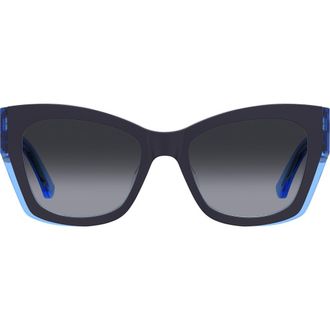 Kate Spade New York jayda 53mm gradient cat eye sunglasses in Blue/Dark Grey Sf at Nordstrom Rack