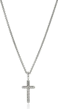 John Hardy JH Essential Cross Pendant Necklace in Silver at Nordstrom, Size 20