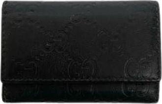 Gucci Pre-owned Lederen Sleutelhanger - Dames - Vintage Accessoires - Zwart - ONE Size - Leer - Vintage
