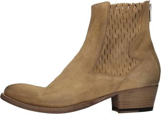 Pantanetti Suede Enkellaarsjes - Dames - Cowboylaarzen - Bruin - 38 EU - Leer - Schoenen