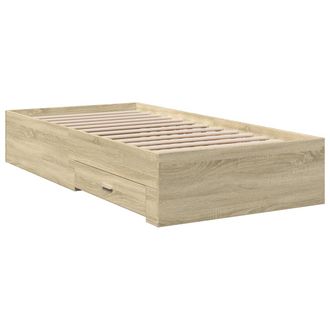 vidaXL Cama Con Cajones Madera Ingenier&iacute;a Roble Sonoma 75x190 Cm Vidaxl