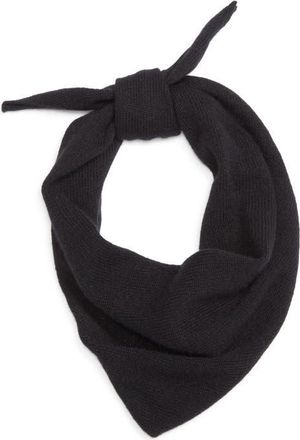 Johnstons of Elgin Reel Cashmere Triangle Scarf in Sa7210 Black at Nordstrom