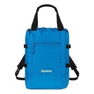 SUPREME Tote Backpack Blue Black White SUP-SS19-916