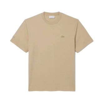 Lacoste Heren, Tops, Beige, Maat: M Katoen