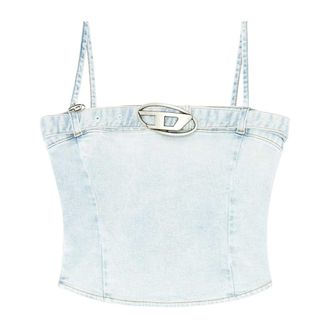 Diesel Lucy Denim Slim-tanktop voor dames (Blauw)
