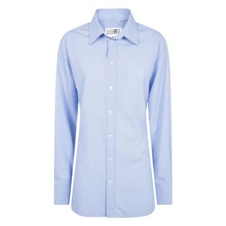 Maison Margiela Klassiek overhemd met lange mouwen - Dames - Blouses & Shirts - Blauw - Maat: XS Katoen
