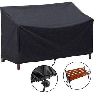 OEM Funda Para Sof&aacute; De Exterior, Oxford 210d Resistente A Los Rayos Uv E Impermeable (negra, 134x66x89cm) -crezuo