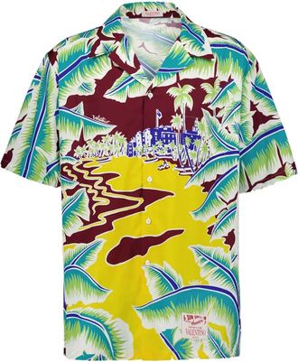 Valentino Garavani Camicia con stampa Surf Rider - Blu