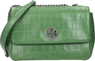 Tory Burch Green Leather Shoulder Womens Bag