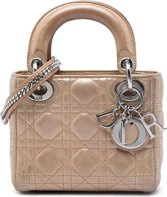 Dior Pre-owned Dior Mini Iridescent Lambskin Cannage Lady Satchel Ladies 5ZMN944FJCM7L7SY
