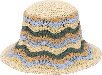 San Diego Hat Company Striped Woven Bucket Hat in Light Blue at Nordstrom Rack
