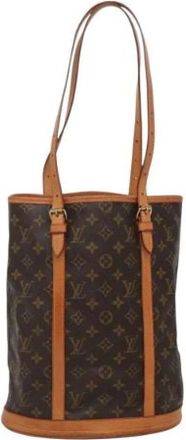 Louis Vuitton Pre-owned Bucket Bags, female, Brown, Size: ONE SIZE Pre-owned Canvas Bucket Bag