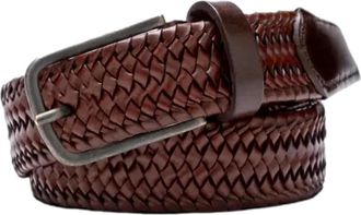Meyer Elastische Leren Riem Bruin - Heren - Riemen - Bruin - 100 CM - Leer - Accessoires
