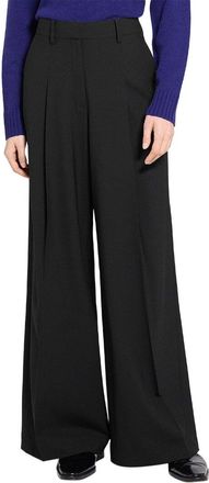 Theory Wide Pleat Trouser Wool-Blend Pant