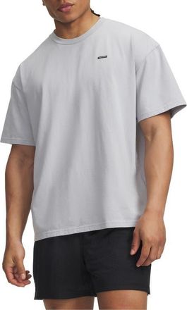 Under Armour Heavyweight Oversized Washed T-Shirt in Mod Gray/black at Nordstrom, Size Xxx-Large