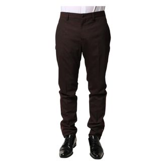 Dolce & Gabbana Heren, Broeken, Bruin, Maat: S Wol