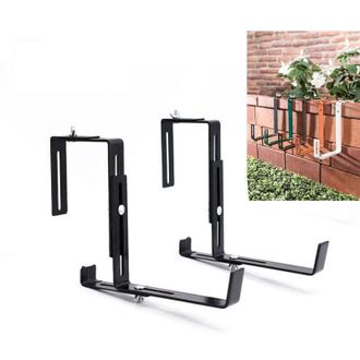 OEM Soporte Para Macetas Color Antracita - Soporte Resistente Y Ajustable En Ancho - Colgador De Metal Para Macetas De Balc&oacute;n