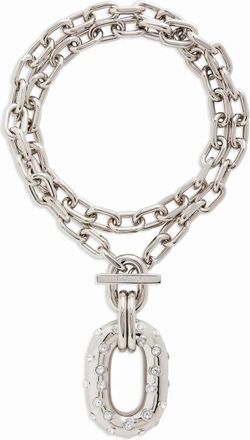Paco Rabanne Iconische Rhinestone XL Link Ketting - Dames - Kettingen - Grijs - ONE Size - Accessoires