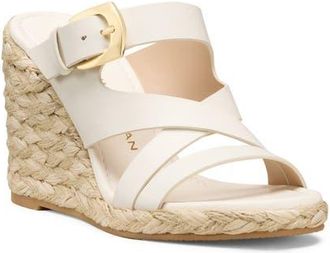 Stuart Weitzman Sai Espadrille Wedge Sandal in Cream. at Nordstrom, Size 5.5