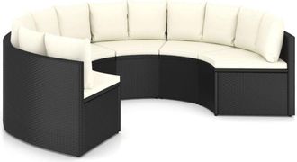 vidaXL 6 Pcs Set Sofas Garden Con Coj&iacute;n De Intero De Vime Pe
