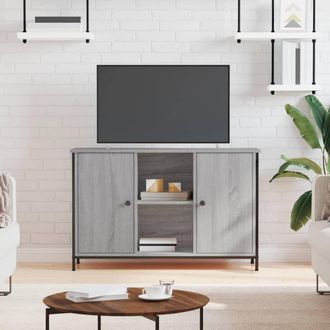 Berkfield Home TV Cabinet Grey Sonoma 100x35x65 cm Engineered Wood | Size: 100 x 35 x 65 cm