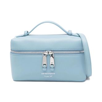 Emporio Armani Handbags, female, Blue, Size: ONE SIZE Top Handle Handbag