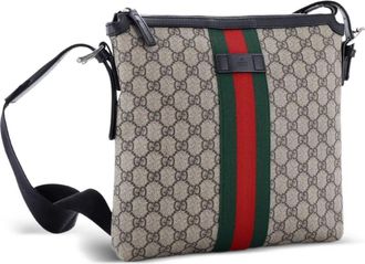 Gucci Web Messenger Bag GG Coated Canvas Medium crossbody bag - Nero