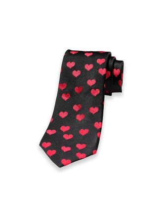 Paul Fredrick Valentines Day Hearts Woven Silk Tie