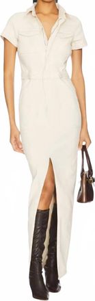 Good American Fit For Success Denim Dress In Ivory