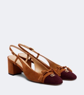 Valentino Garavani Valet Du Roi leather slingback pumps