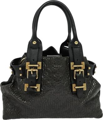 Louis Vuitton Biker Black Leather Tote Bag (Pre-Owned)