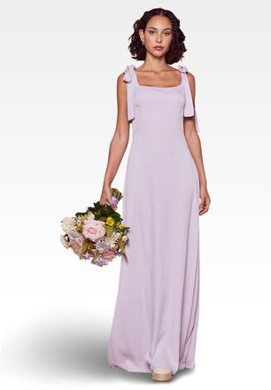 Maids to Measure Allegra Tie Shoulder Bridesmaid Dress in Lilac at Nordstrom, Size 10
