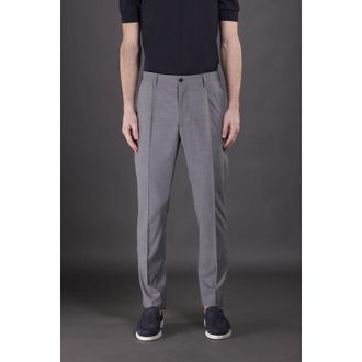 Moorer MenS Light Grey Tailored Trousers, Size 52