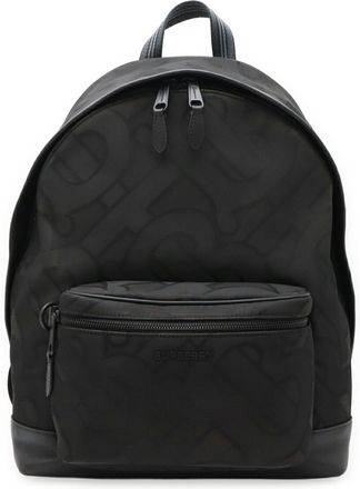 Burberry Black Nylon Canvas Leather Backpack (Pre-Owned)