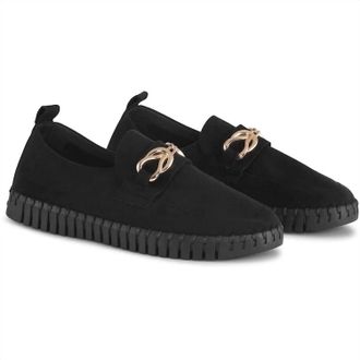 Ilse Jacobsen Womens Tulip Loafer In Gold/black