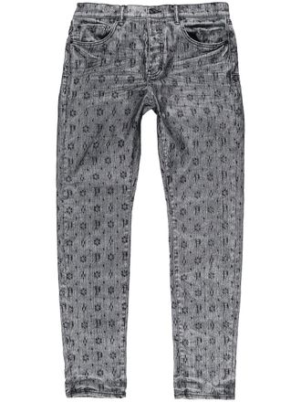 Purple Jeans con monogramma - Grigio