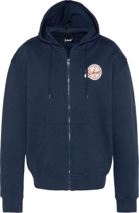 Schott NYC Zip Hoodie - Heren - Vesten met rits - Blauw - M - Katoen - Hoodies & sweatvesten