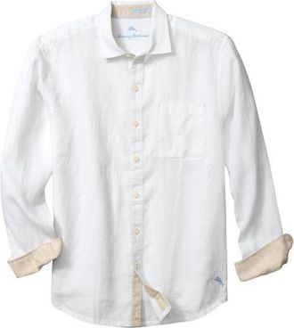 Tommy Bahama Paradise Breezer Linen Shirt in White at Nordstrom, Size Xxx-Large