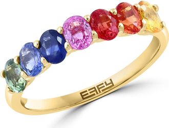 Effy Rainbow Sapphire Ring in Gold Multi at Nordstrom Rack, Size 7