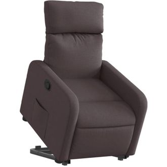 vidaXL Vidaxl - Sill&oacute;n Reclinable Elevable Tela Marr&oacute;n Oscuro