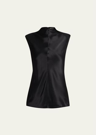 FFORME Rhea Sleeveless Hammered Satin Top