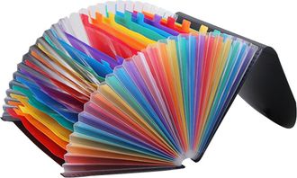 OEM Organizador De Archivos Multifuncional Expandible, Fabricado En Polipropileno Duradero, Organizador De Archivos Port&aacute;til Con Etiquetas De Colores, Ade