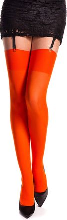 Romartex Stockings 40 Denier Opaque Plain by Romartex, 29 Colours, Sizes S-XL, M, orange(Size: 3 (M))