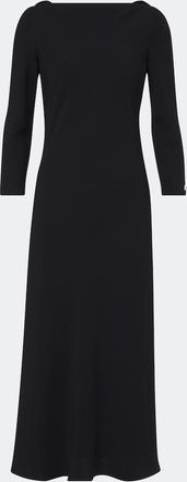 Prada Open-back cr&ecirc;pe midi dress