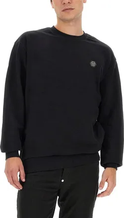 Philipp Plein Rhinestone Logo Sweatshirt - Black