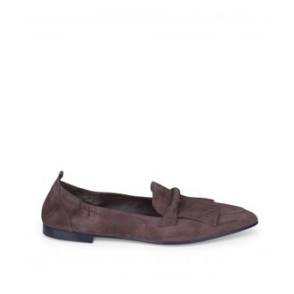 Pomme Dor Loafers, female, Brown, Size: 7 1/2 US Mocassino in camoscio con frange