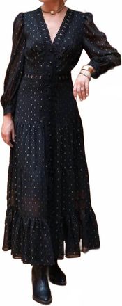 Choklate Paris Avril Maxi Dress In Black Gold