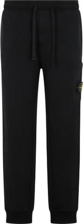 Stone Island Black Jogger Pants With Adjustable Waist And Cargo Pocket